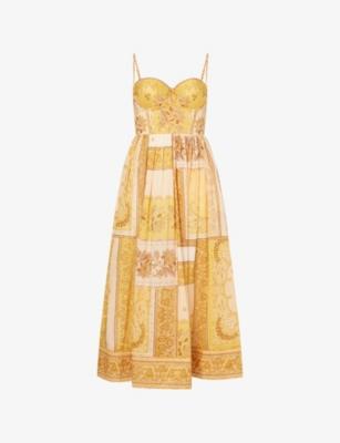 Lucky Corset Cotton Midi Dress by ZIMMERMANN