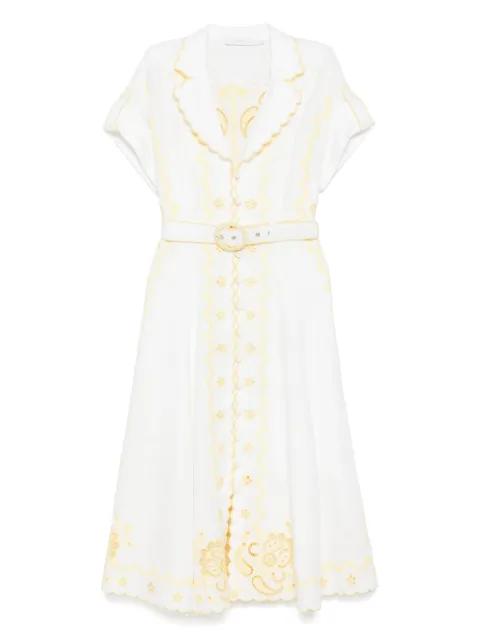 Lucky embroidered midi dress by ZIMMERMANN