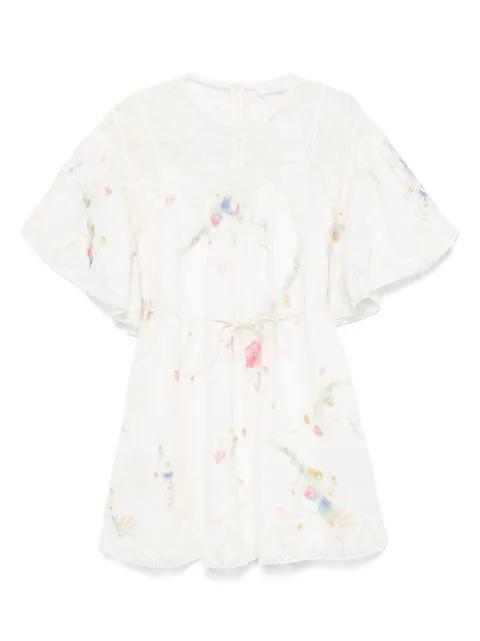 Lucky lace-trim mini dress by ZIMMERMANN