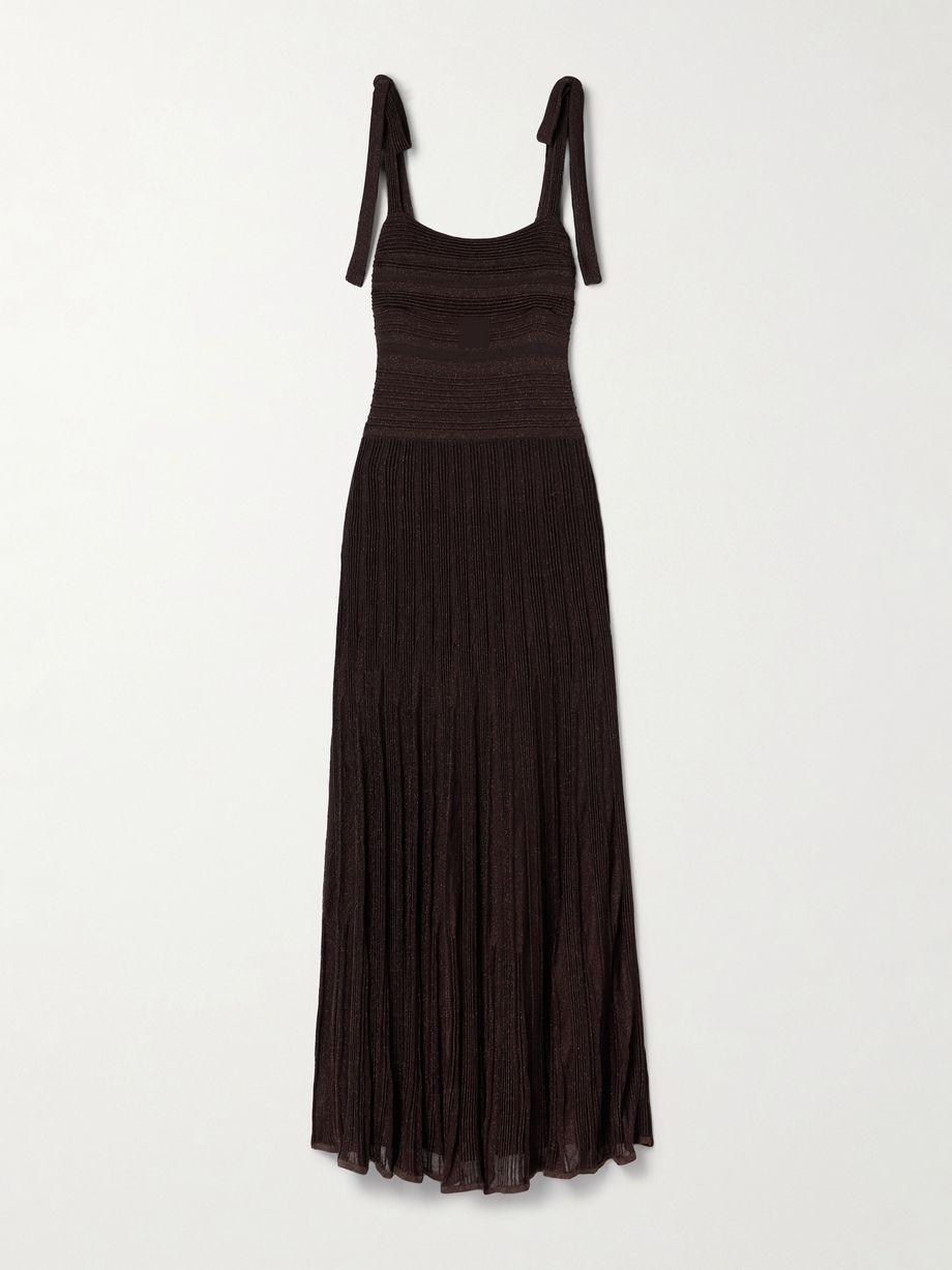 Lucky metallic ribbed stretch-knit maxi dress by ZIMMERMANN