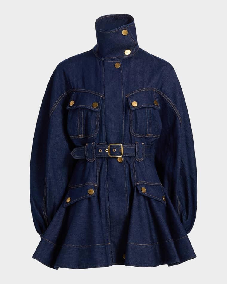 Luna Denim Utility Mini Dress by ZIMMERMANN