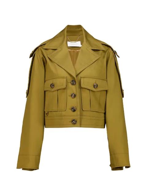 Luna Drill cropped cargo jacket by ZIMMERMANN