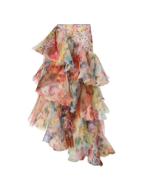 Luna Fanned maxi skirt by ZIMMERMANN