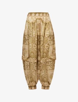 Luna Harem Silk Trousers by ZIMMERMANN