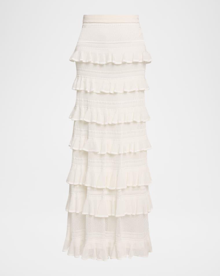 Luna Lace Ruffled Maxi Skirt by ZIMMERMANN
