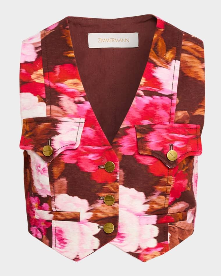 Luna Printed Cropped Vest by ZIMMERMANN