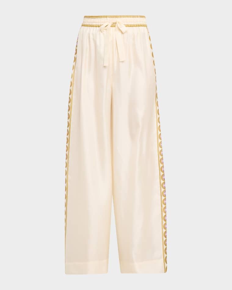 Luna Retro Silk Track Pants by ZIMMERMANN