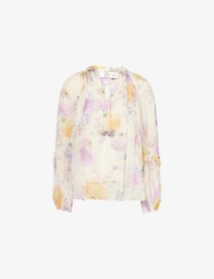 Luna Ruffled Woven Blouse by ZIMMERMANN