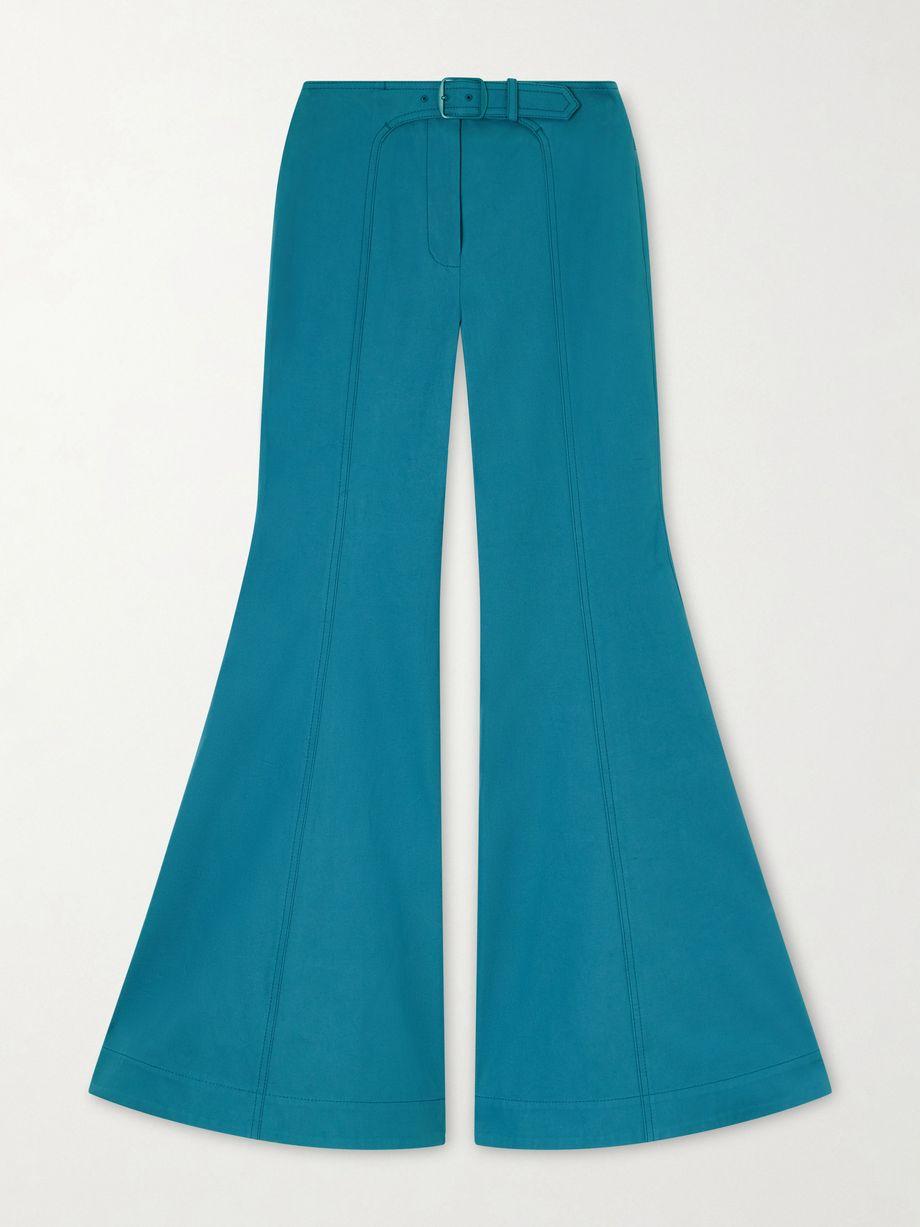Luna cotton-drill flared pants by ZIMMERMANN