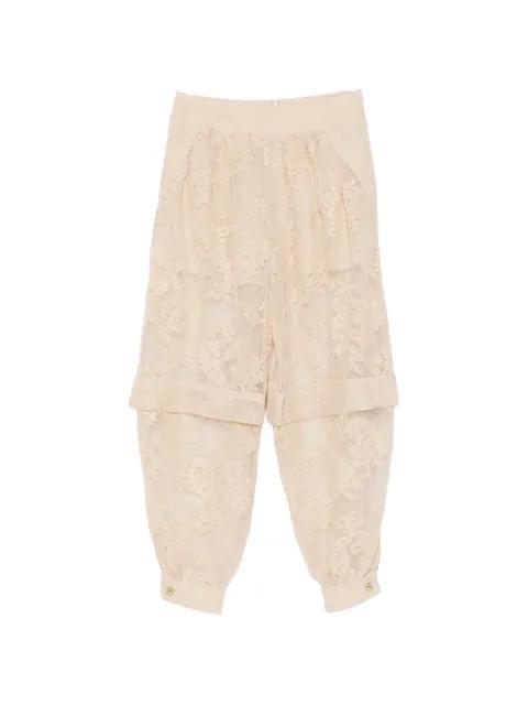 Luna lace floral trousers by ZIMMERMANN