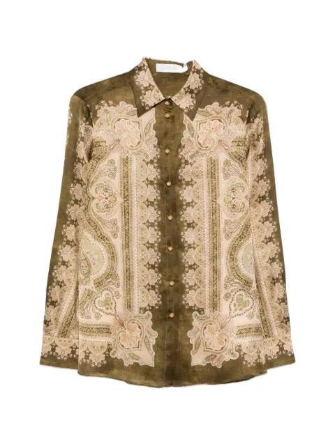 Luna paisley buttoned shirt by ZIMMERMANN