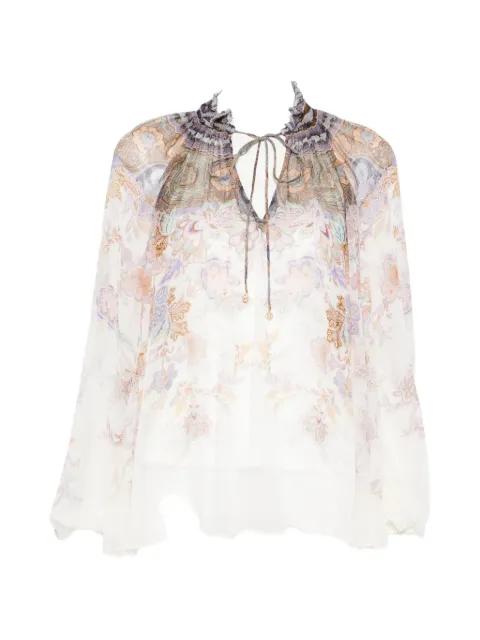 Luna paisley-print blouse by ZIMMERMANN