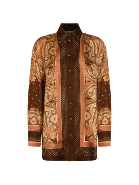 Luna paisley-print shirt by ZIMMERMANN