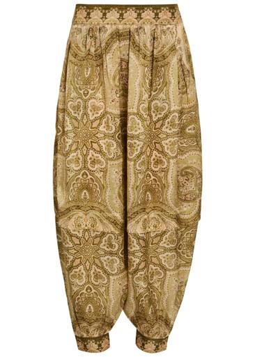 Luna paisley-print silk trousers by ZIMMERMANN