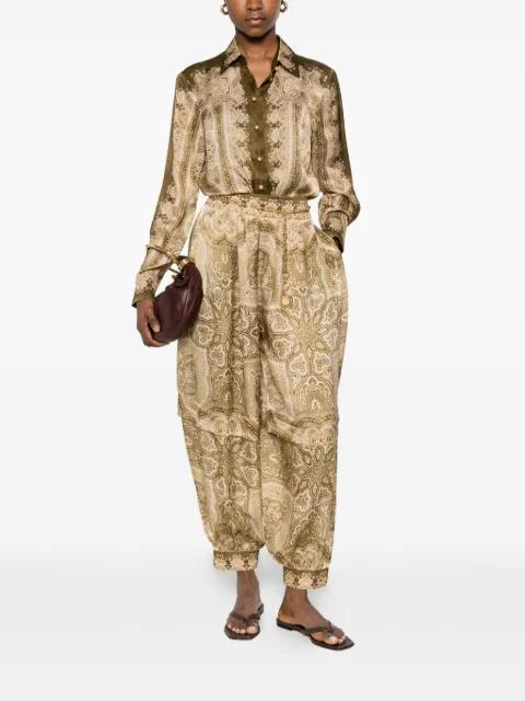 Luna paisley-print trousers by ZIMMERMANN