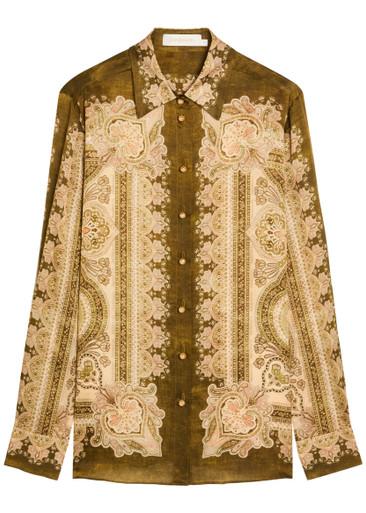 Luna printed silk shirt by ZIMMERMANN