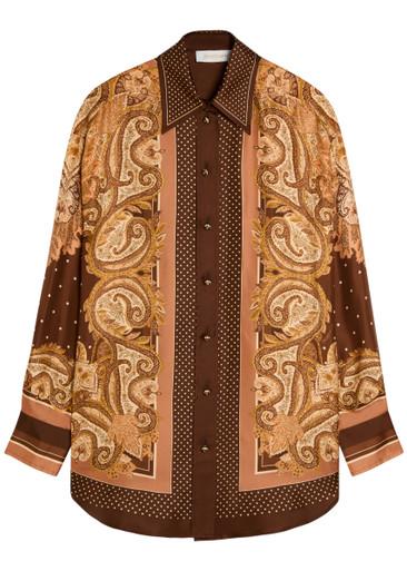 Luna printed silk shirt by ZIMMERMANN