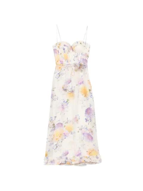 Luna ruffle midi dress by ZIMMERMANN