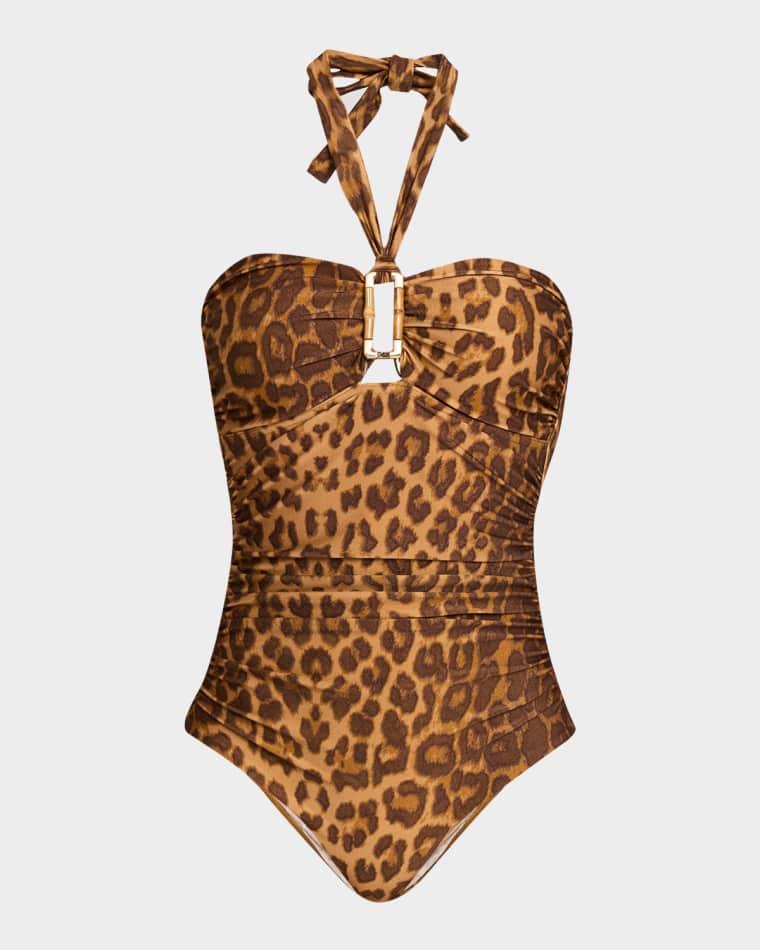 Mahon Bamboo Leopard One-Piece Swimsuit by ZIMMERMANN