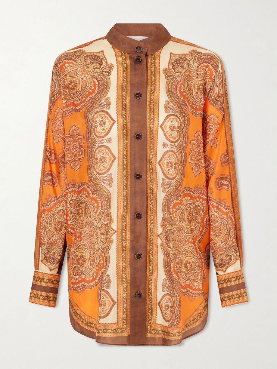 Mahon Dolman printed silk-satin shirt by ZIMMERMANN