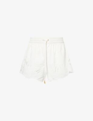 Mahon Embroidered Cotton Shorts by ZIMMERMANN
