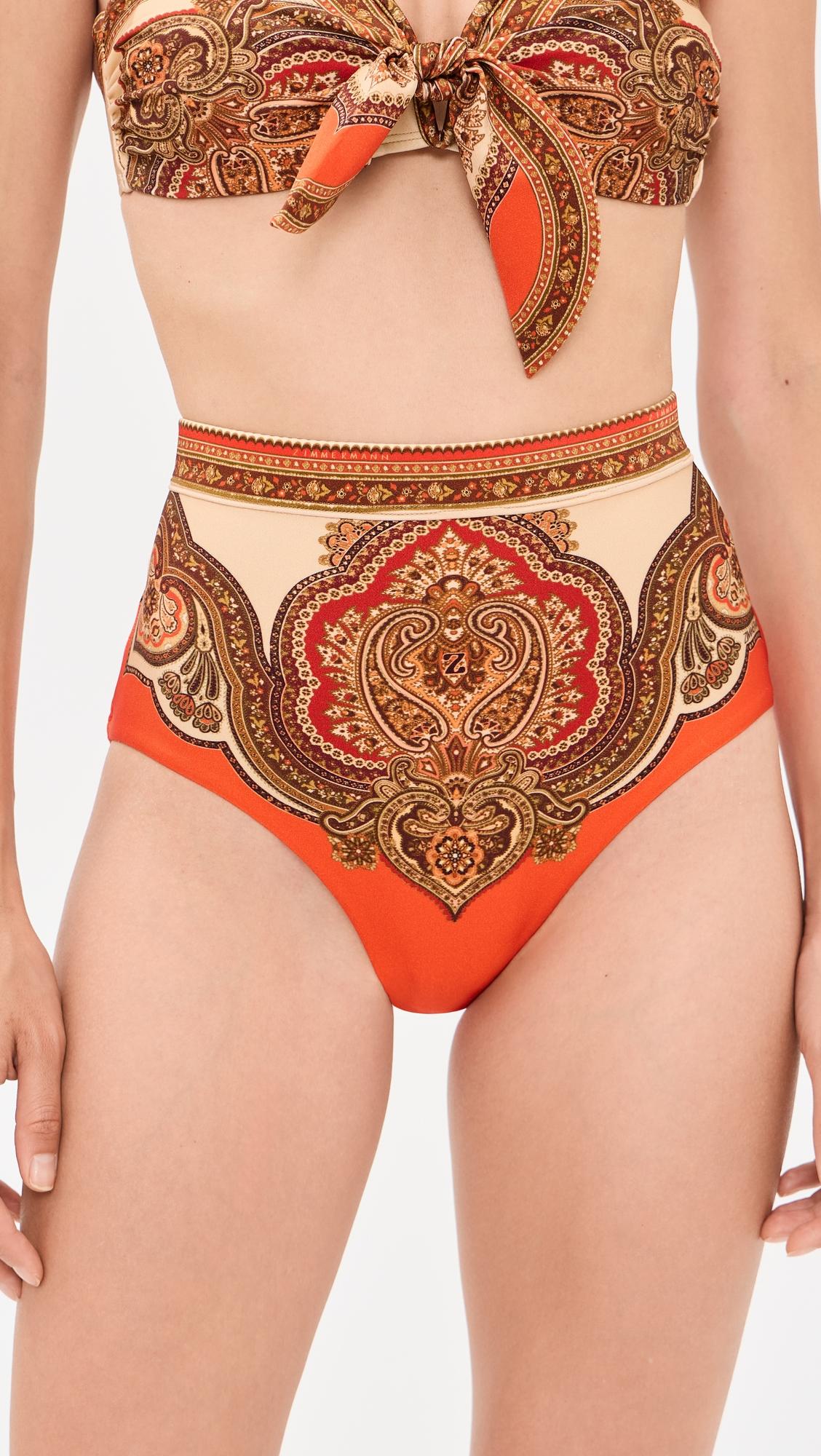 Mahon High Waist Bikini Bottoms by ZIMMERMANN