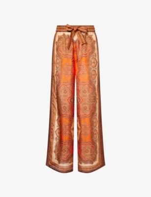 Mahon Relaxed Silk Trousers by ZIMMERMANN