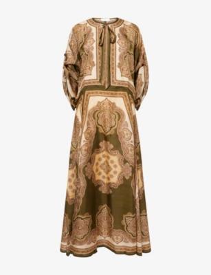 Mahon Tunic Silk Midi Dress by ZIMMERMANN
