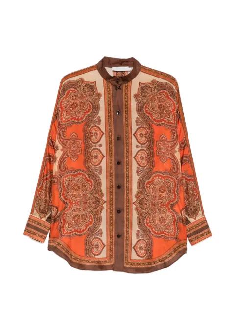Mahon paisley-print silk shirt by ZIMMERMANN