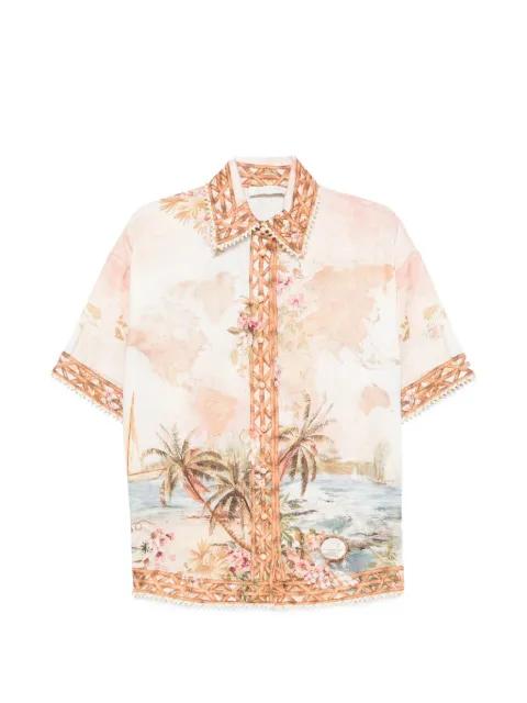 Mahon print shirt by ZIMMERMANN
