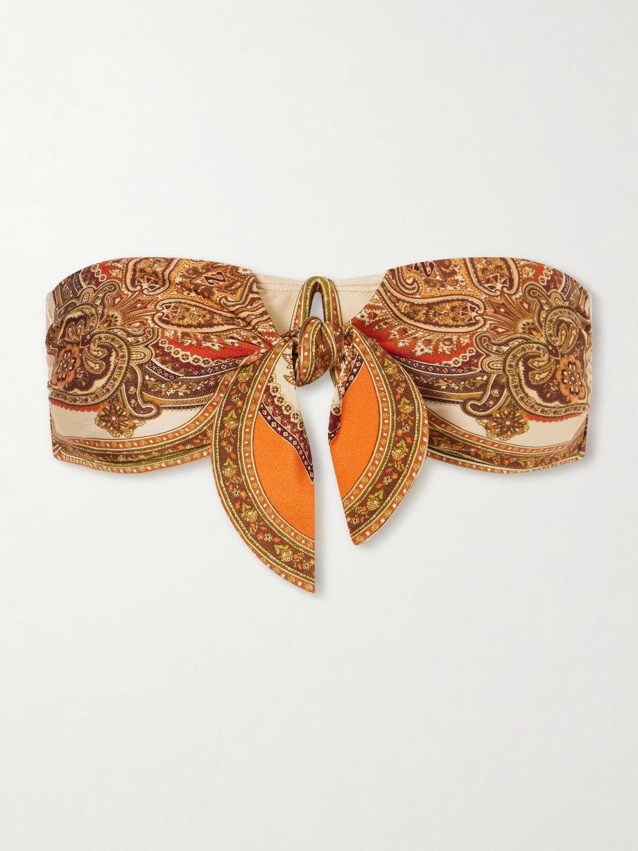 Mahon printed bikini top by ZIMMERMANN