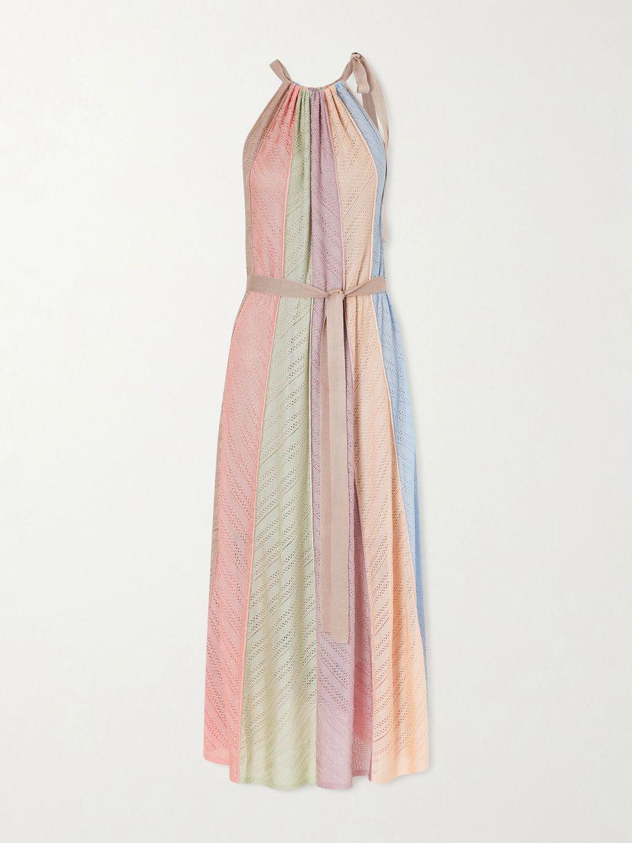 Mahon splice halter mesh midi dress by ZIMMERMANN