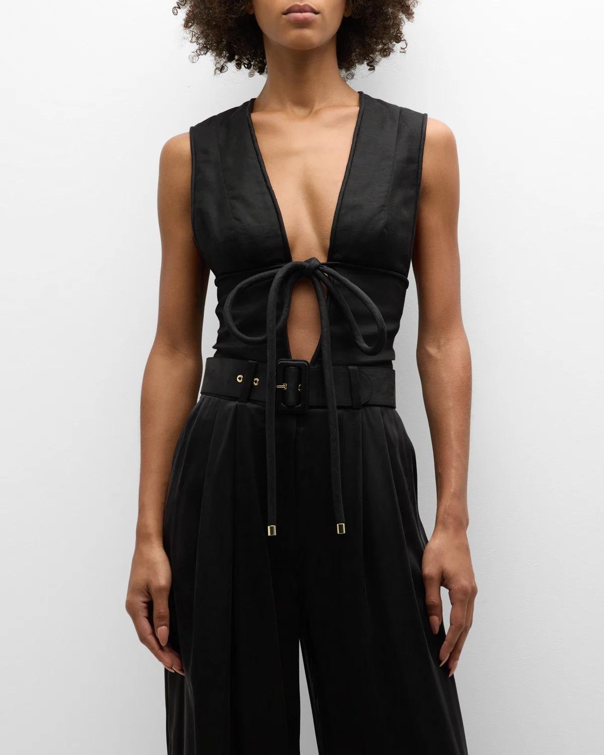 Matchmaker Tie-Front Bow Bodice by ZIMMERMANN