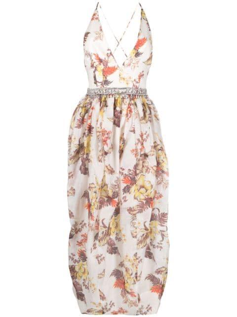 Matchmaker Tulip floral-print midi dress by ZIMMERMANN