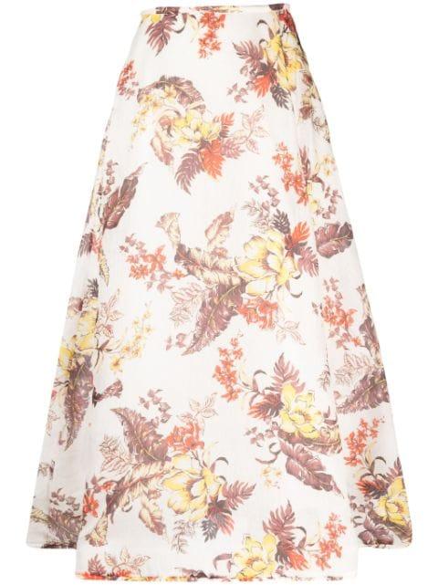 Matchmaker floral-print A-line skirt by ZIMMERMANN