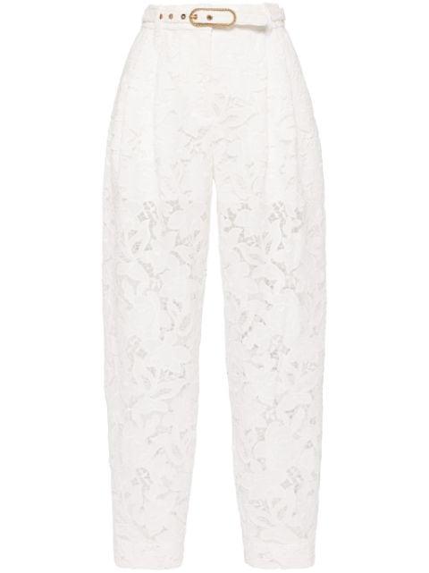 Natura lace tapered trousers by ZIMMERMANN