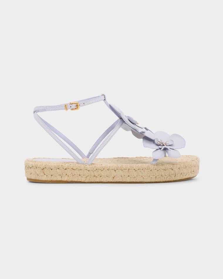 Orchid Leather Espadrille Sandals by ZIMMERMANN