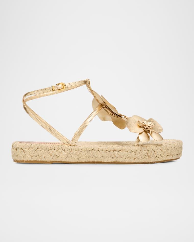 Orchid Metallic Leather Espadrille Sandals by ZIMMERMANN
