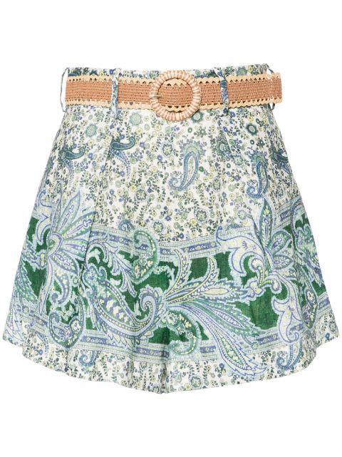 Ottie Tuck linen shorts by ZIMMERMANN