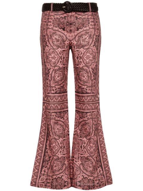 Ottie paisley-print flared trousers by ZIMMERMANN