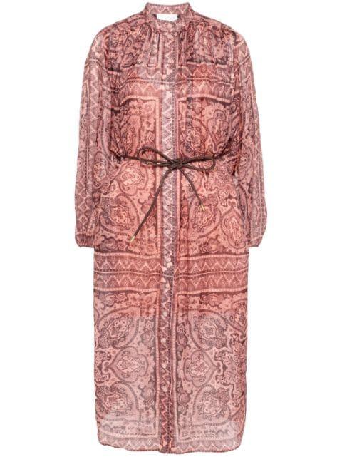 Ottie paisley-print midi dress by ZIMMERMANN