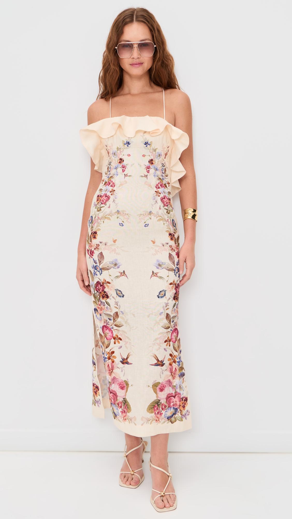 Patience Frill Midi Dress by ZIMMERMANN