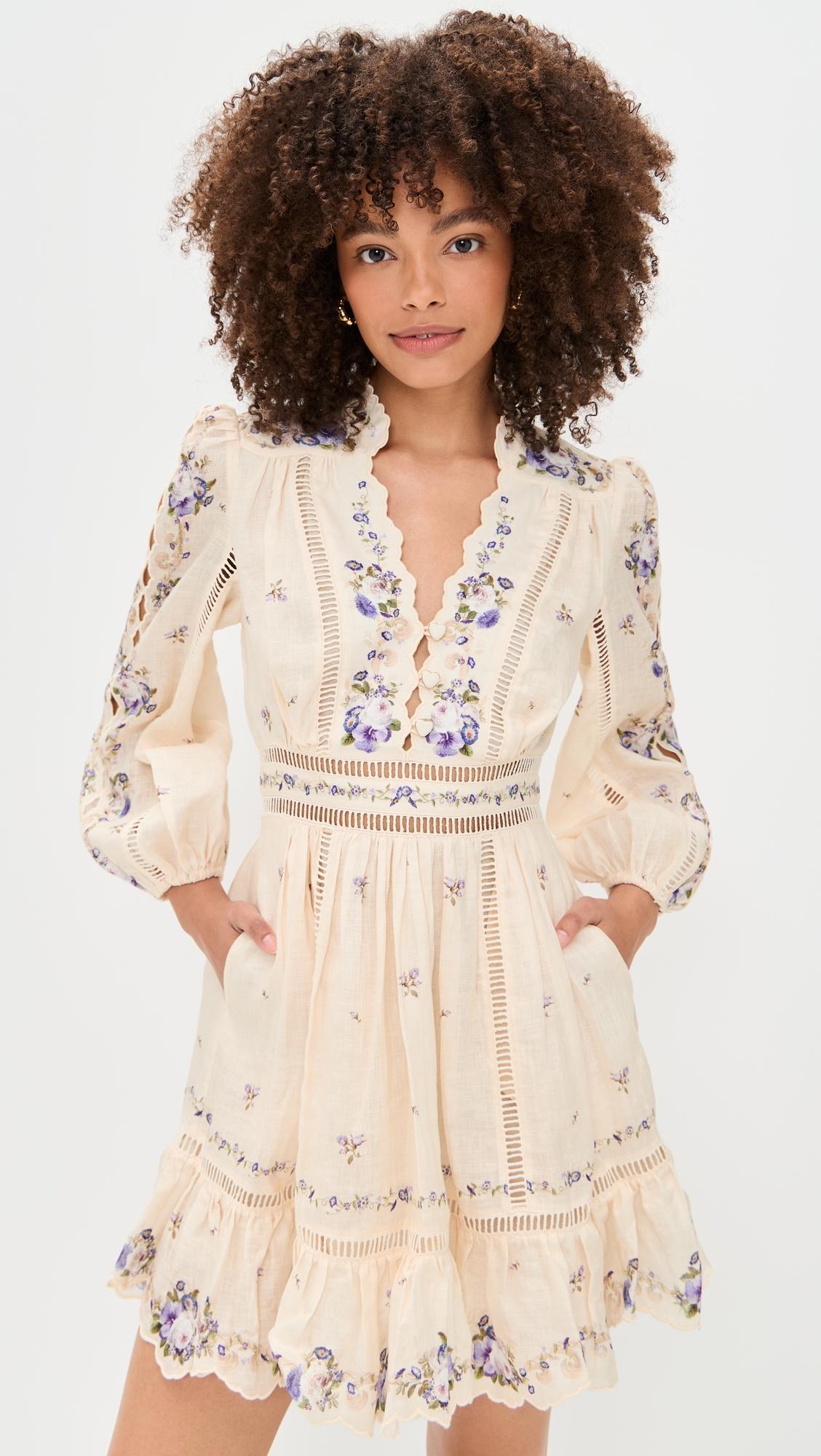 Patience Plunge Mini Dress by ZIMMERMANN