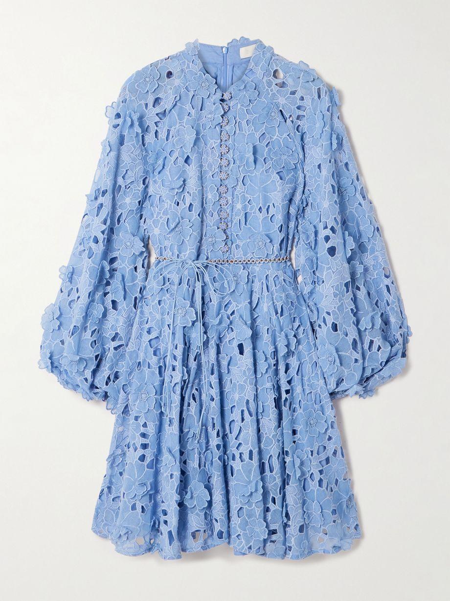 Patience appliquéd broderie anglaise cotton mini dress by ZIMMERMANN