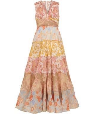 Postcard Pleated Midi Dress by ZIMMERMANN