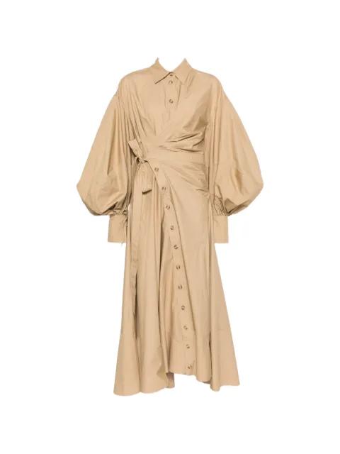 Rebellion balloon-sleeve tie-waist dress by ZIMMERMANN