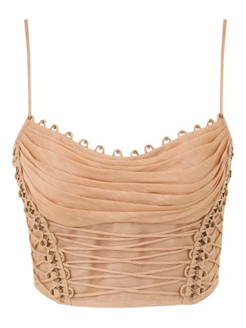 Rebellion beaded crop top by ZIMMERMANN