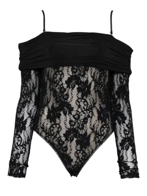 Rebellion draped lace bodysuit by ZIMMERMANN