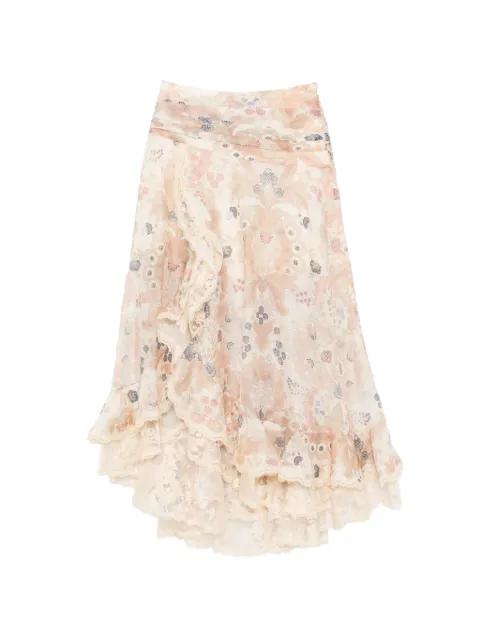 Rebellion ruffled midi skirt by ZIMMERMANN
