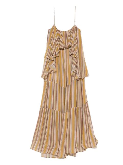 Rebellion ruffled striped maxi dress by ZIMMERMANN
